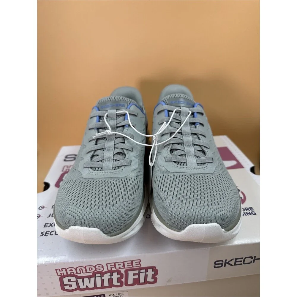NEW SKECHERS SWIFT FIT HANDS FREE ATHLETIC SNEAKERS SHOES WOMENS 8 Gray